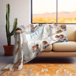 Liebe You Papa | Benutzerdefinierte Nachrichtendat Fleecedecke