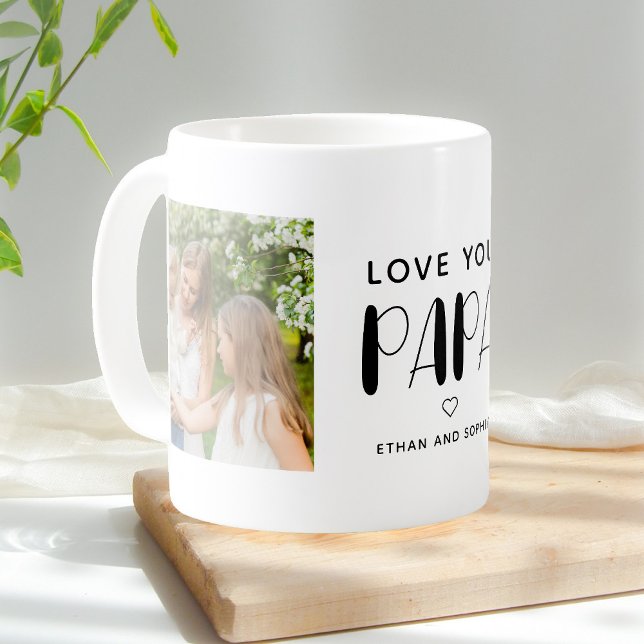Liebe You Papa Foto Niedliches Skript Kaffee Tasse (Von Creator hochgeladen)