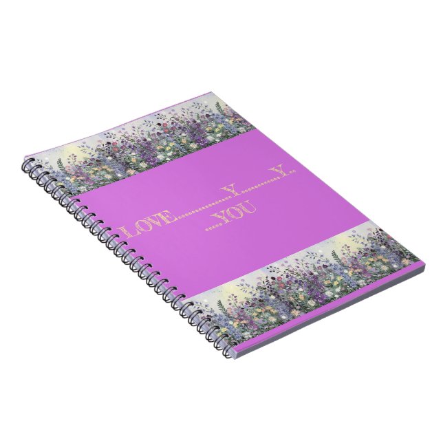 "Liebe You" Spiral Foto Notebook Notizblock (Rechte Seite)