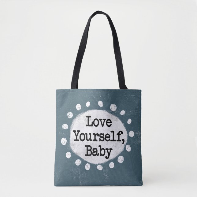 Liebe Yourself Baby - Grey Tote Bag (Vorderseite)