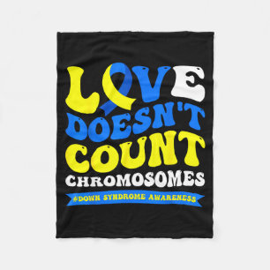 Liebe zählt Chromosomen nicht Welt Down-Syndrom Fleecedecke