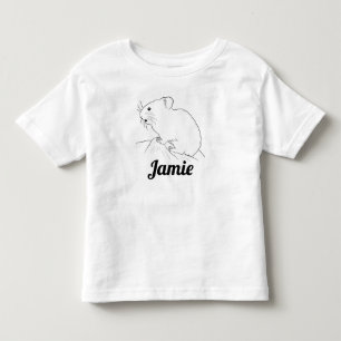 Liebe Zeichnung eines Pfeifhasen mit Kindernamen Kleinkind T-shirt