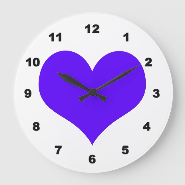 Liebe Zeit Akrylic Wall Clock Große Wanduhr (Vorderseite)