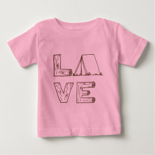 Liebe Zelt Camping Baby T-shirt