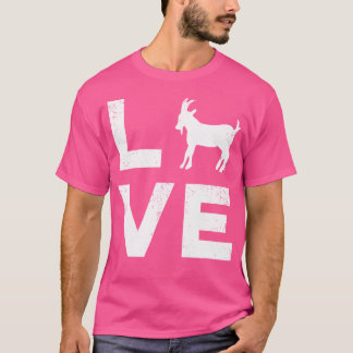 Liebe Ziegen Typografie Funny Goat White T-Shirt