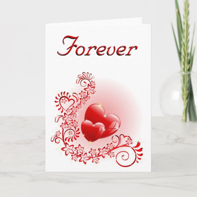 Liebe Zierherzen Feiertagskarte (Vorderseite)