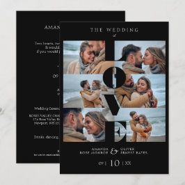 Liebe Zitat Black Trendy Collage Hochzeit 6 Fotos