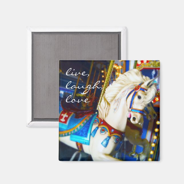 Liebe-Zitat-Foto für Pferde Magnet (Vorderseite/Rückseite)