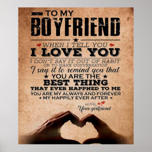 Liebe Zitat für Boyfriend, Ehemänner Liebe Geburts Poster