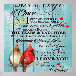 Liebe-Zitat für Ehefrau, Mehrfach-Liebe-Geschenk,  Poster