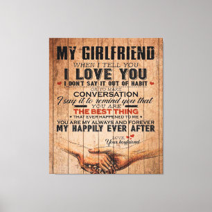 Liebe-Zitat für Freundin, Geburtstagsgeschenk für  Leinwanddruck