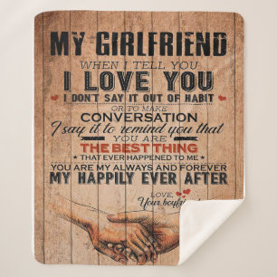 Liebe-Zitat für Freundin, Geburtstagsgeschenk für  Sherpadecke