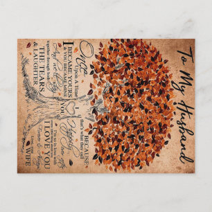 Liebe-Zitat für Geschenkidee von Ehemann, Geburtst Postkarte