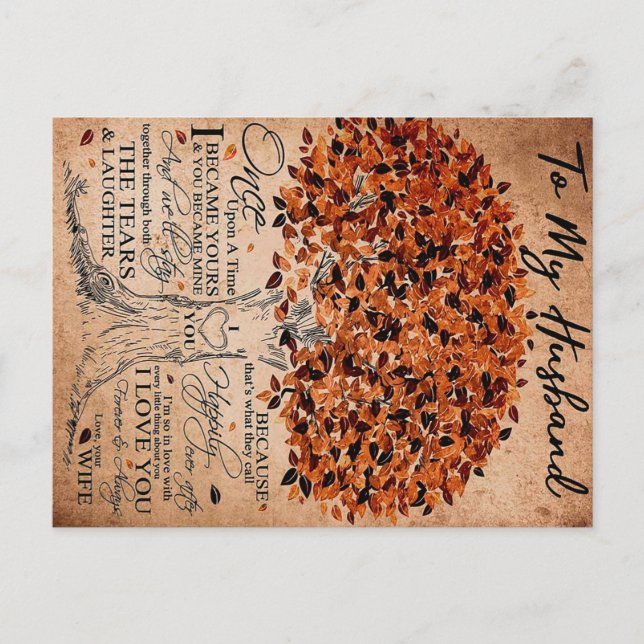 Liebe-Zitat für Geschenkidee von Ehemann, Geburtst Postkarte (Vorderseite)