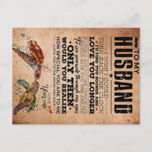 Liebe-Zitat für Geschenkidee von Ehemann, Geburtst Postkarte