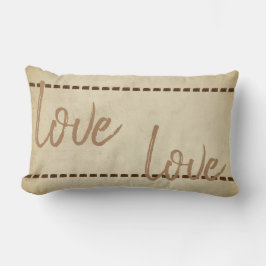 Liebe Zitat Kissen rustikale chic Stil sepia Ton