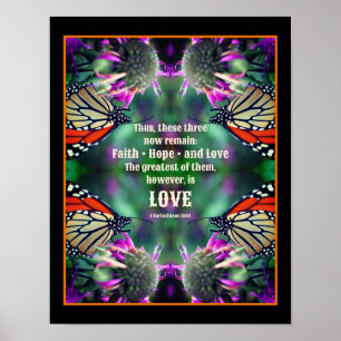 Liebe Zitat Monarch Butterfly Inspiration Poster