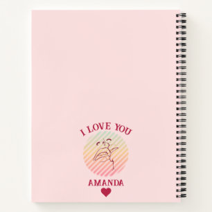 Liebe Zitat Romantisches Kiss-Notebook Notizbuch
