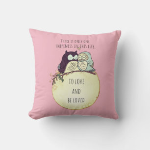 Liebe Zitat rosa Kissen