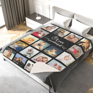 Liebe Zitat Schwarz 18 FotoCollage Sherpadecke