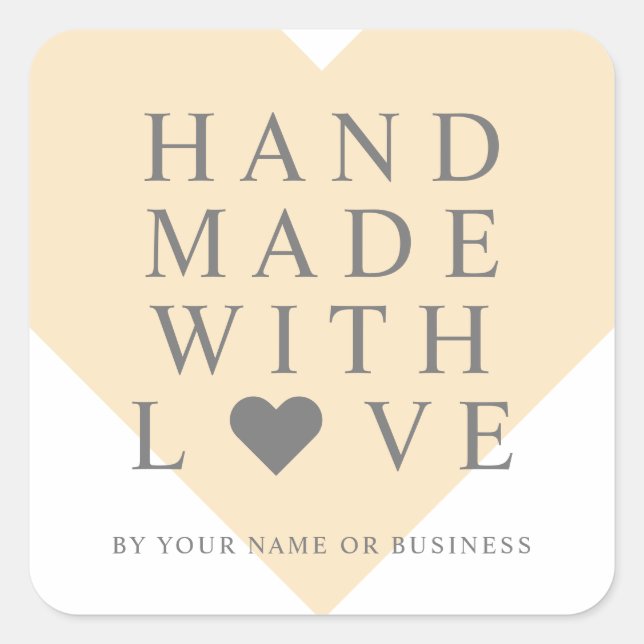 Liebe-Zitat von Hand zusammenstellen Quadratischer Aufkleber (Vorderseite)