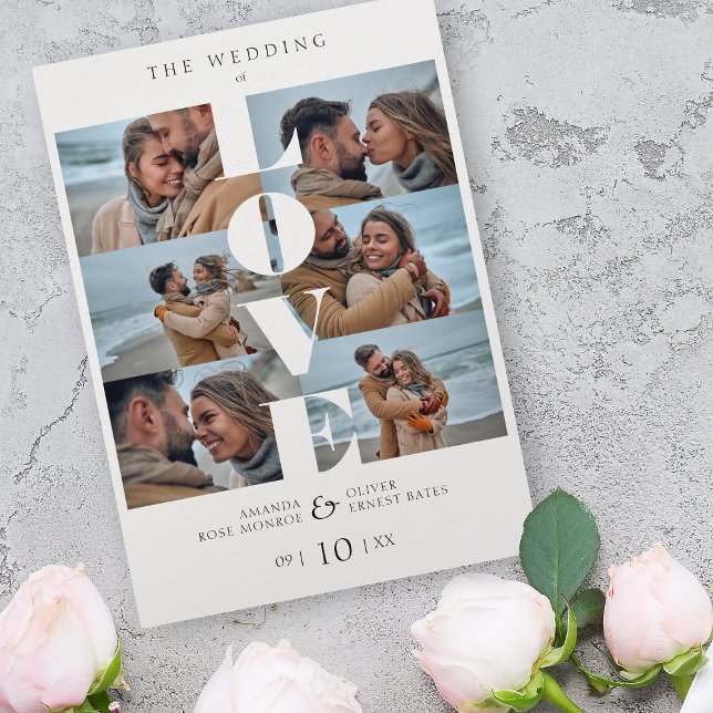 Liebe Zitat White Trendy Collage Hochzeit 6 Fotos (Von Creator hochgeladen)