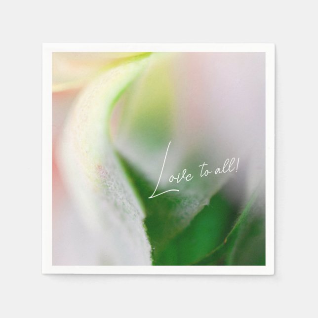 "Liebe zu Allen" Papiertaschentuch Serviette (Vorderseite)