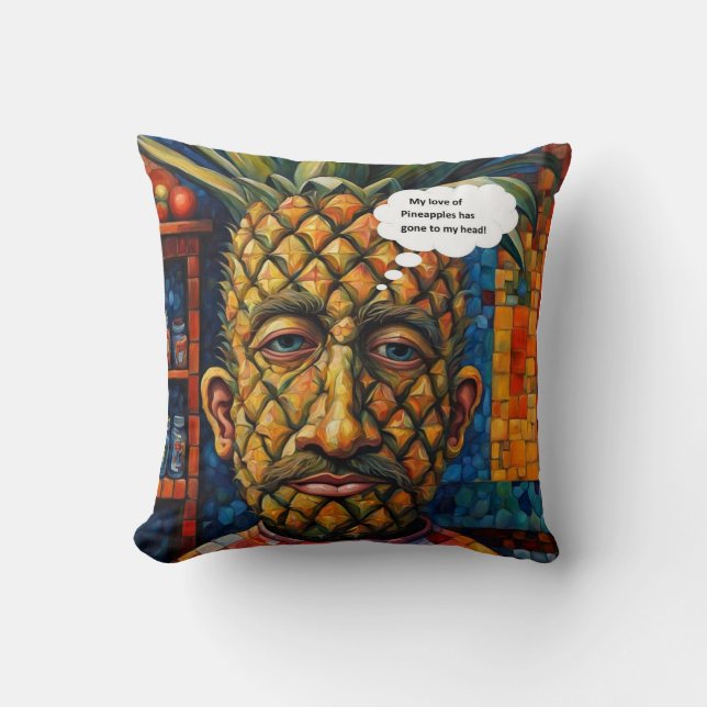 Liebe zu Ananas Kissen (Vorderseite)