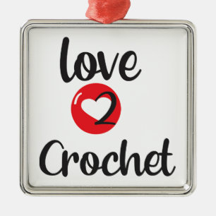 Liebe zu Crochet Ornament Aus Metall