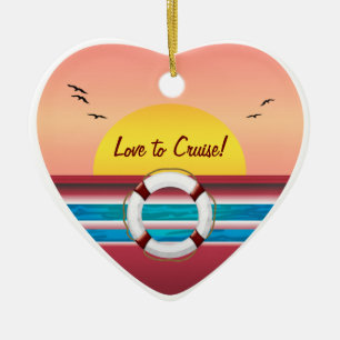 Liebe zu Cruise Sunset - Ihr Foto Personalisiert Keramik Ornament