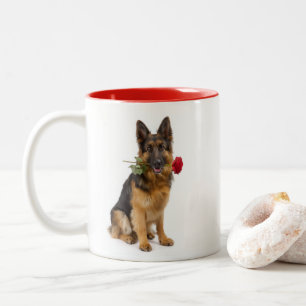 Liebe zu Deutschen Schäferhunden Zweifarbige Tasse
