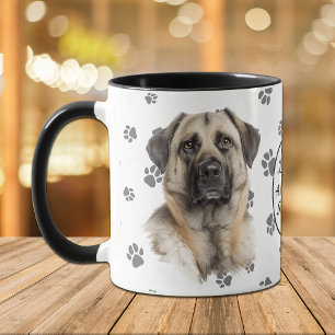 Liebe zu meinem Anatolian Shepherd Hund Pfotenabdr Tasse