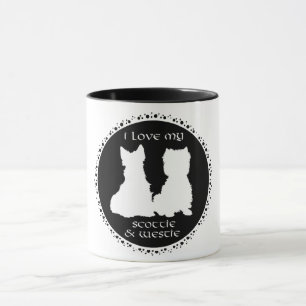Liebe zu meinem Scottie und Westie Tasse
