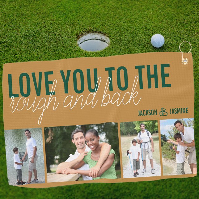 Liebe zu Rough and Back 4 Foto Green Gold Golfhandtuch (Von Creator hochgeladen)