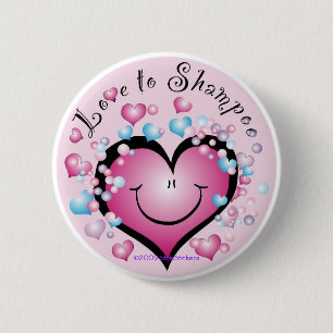 Liebe zu Shampoo-Knopf ©StyleStickers™ Button