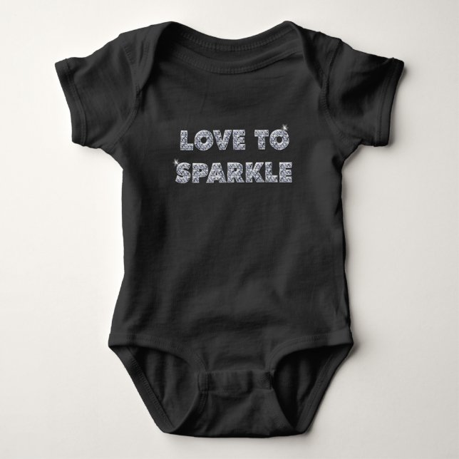 Liebe zu sparkle baby strampler (Vorderseite)