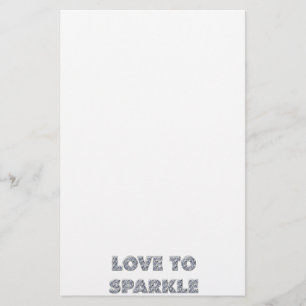 Liebe zu sparkle briefpapier
