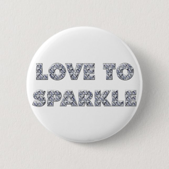 Liebe zu sparkle button (Vorderseite)