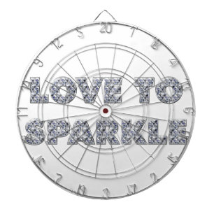 Liebe zu sparkle dartscheibe