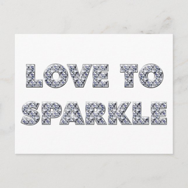 Liebe zu sparkle postkarte (Vorderseite)