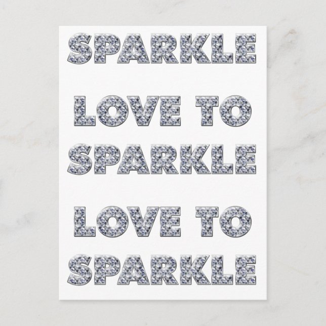 Liebe zu sparkle postkarte (Vorderseite)