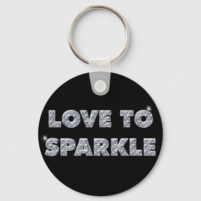 Liebe zu sparkle schlüsselanhänger (Vorderseite)