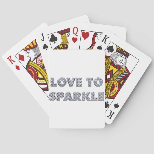 Liebe zu sparkle spielkarten (Rückseite)