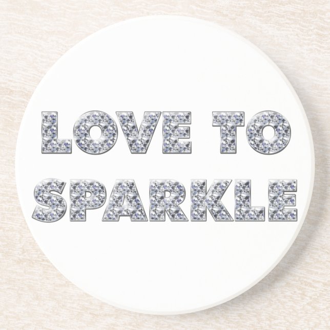 Liebe zu sparkle untersetzer (Vorne)