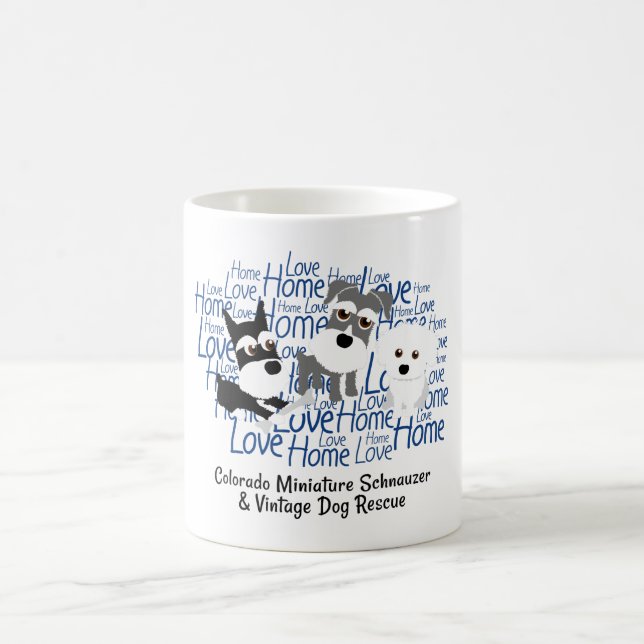 Liebe, Zuhause - Schnauzer-Weiß-Tasse Kaffeetasse (Mittel)