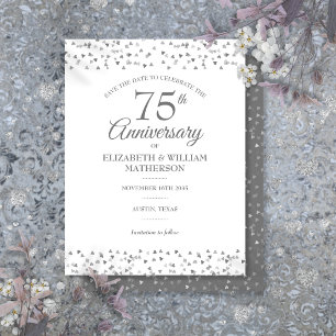 Liebe zum 75. Geburtstag der Hochzeit Save the Dat Postkarte
