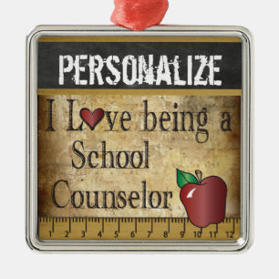 Liebe zum Beruf Schulberater Vintage Silbernes Ornament