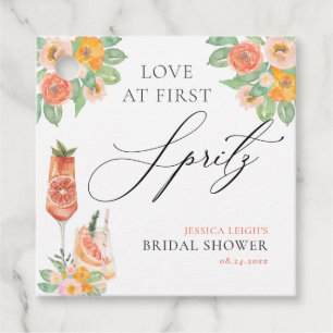 Liebe zum ersten Spritz Bright Cocktail Brautparty Geschenkanhänger