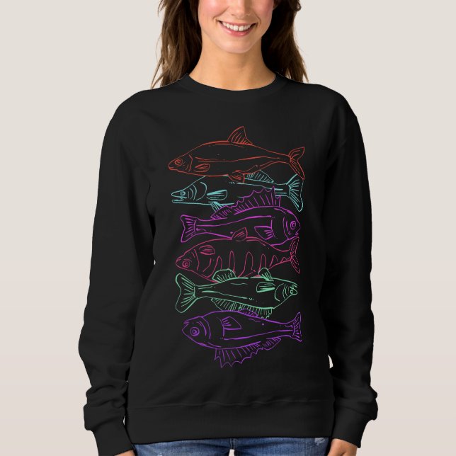 Liebe zum Fischen Sweatshirt (Vorderseite)