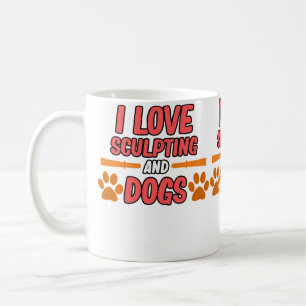 Liebe zum Formen und Hunde Töpferkunst Ton Künstle Kaffeetasse